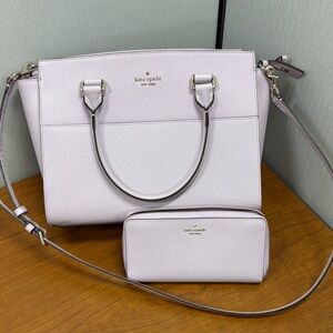 Kate Spade Pale Lavender Satchel with Matching Wallet